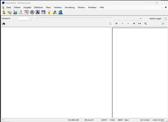 Screenshot MISA (Corona Informatik AG)