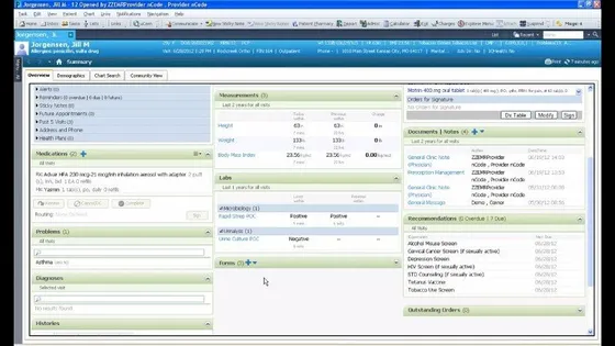 Screenshot Oracle Health Millennium