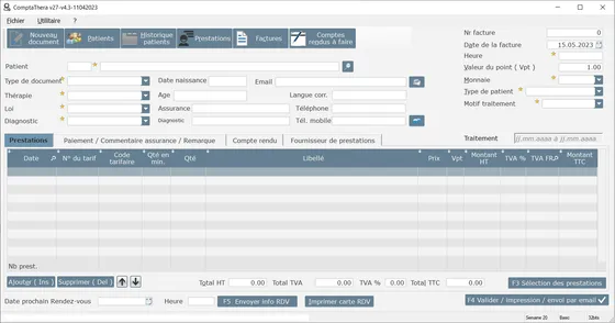 Screenshot ComptaThera