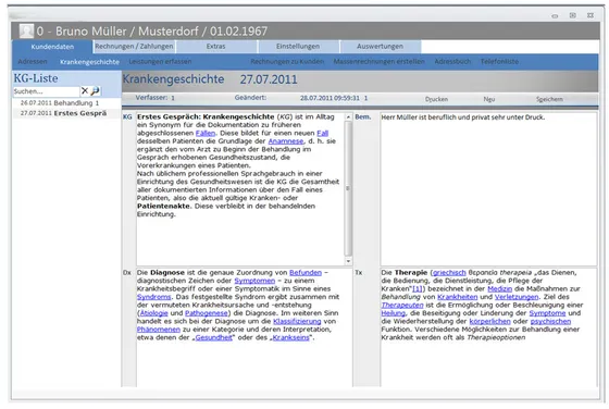 Screenshot Praxismanager