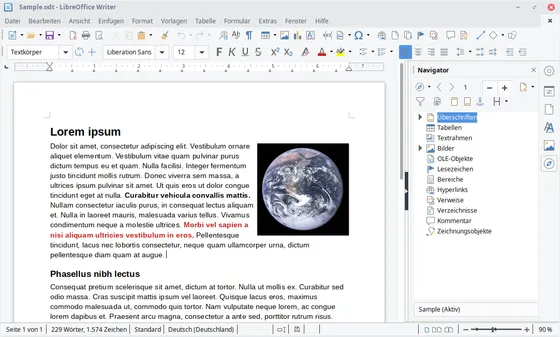 Screenshot LibreOffice