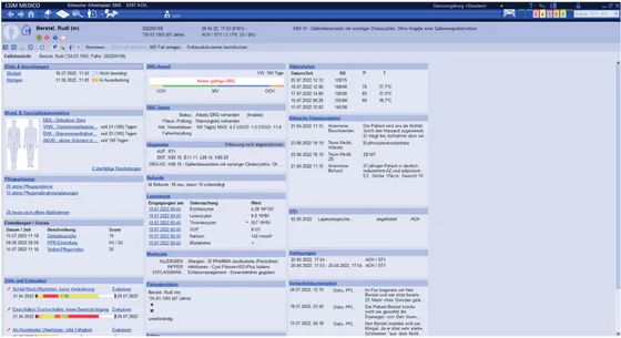 Screenshot CGM medico (CompuGroup Medical Schweiz AG)