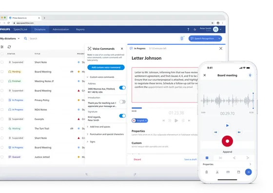 Screenshot SpeechLive (Speech Processing Solutions GmbH)