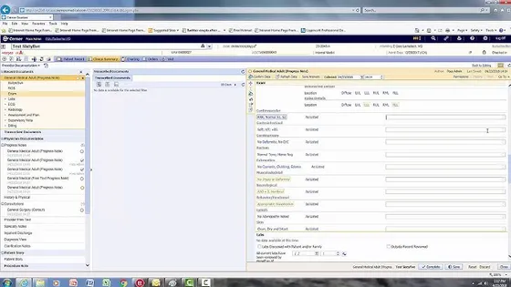 Screenshot Oracle Soarian Clinicals (Oracle)